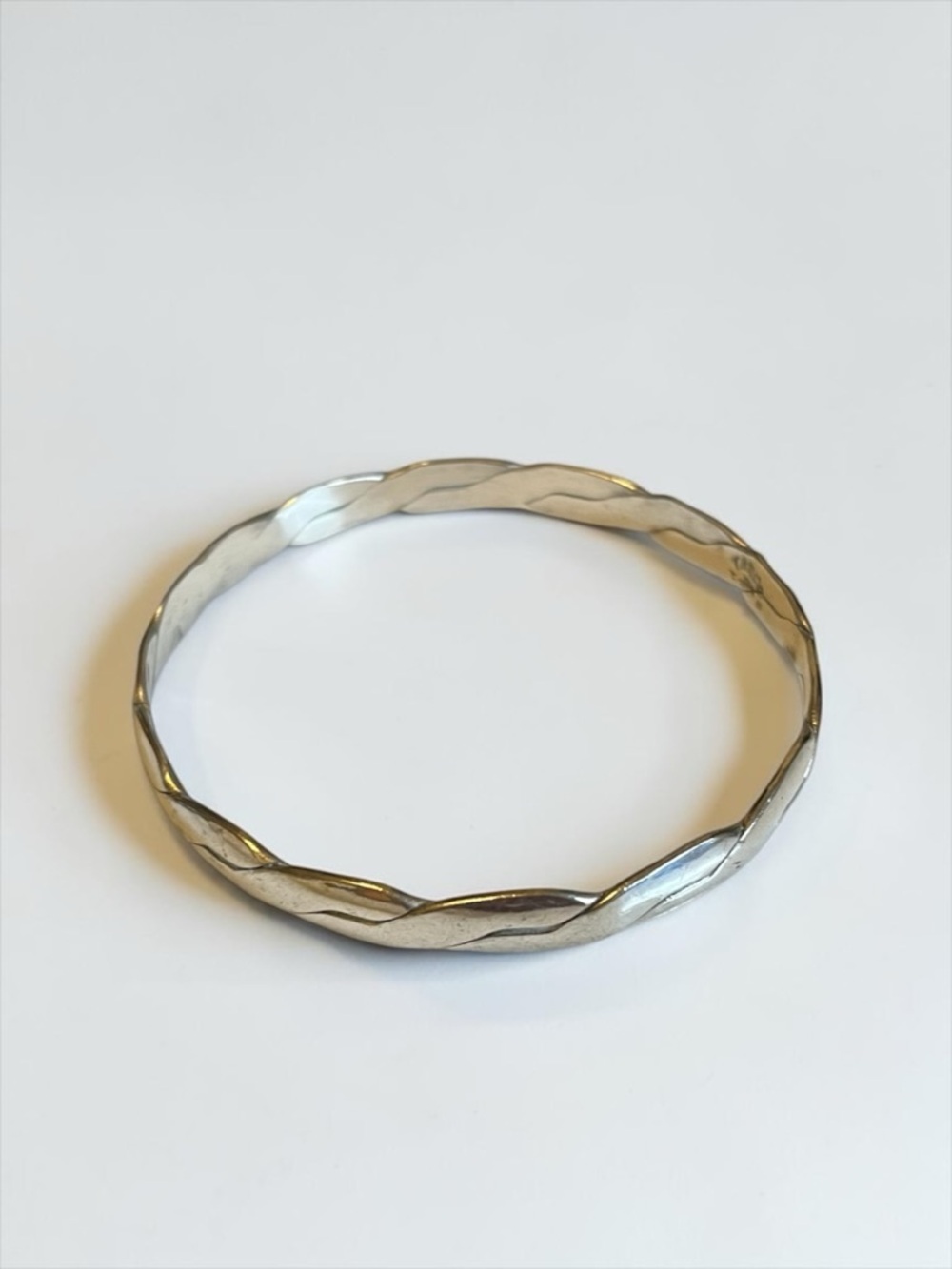 Taxco Mexico Silver Twist Bangle Bracelet CC